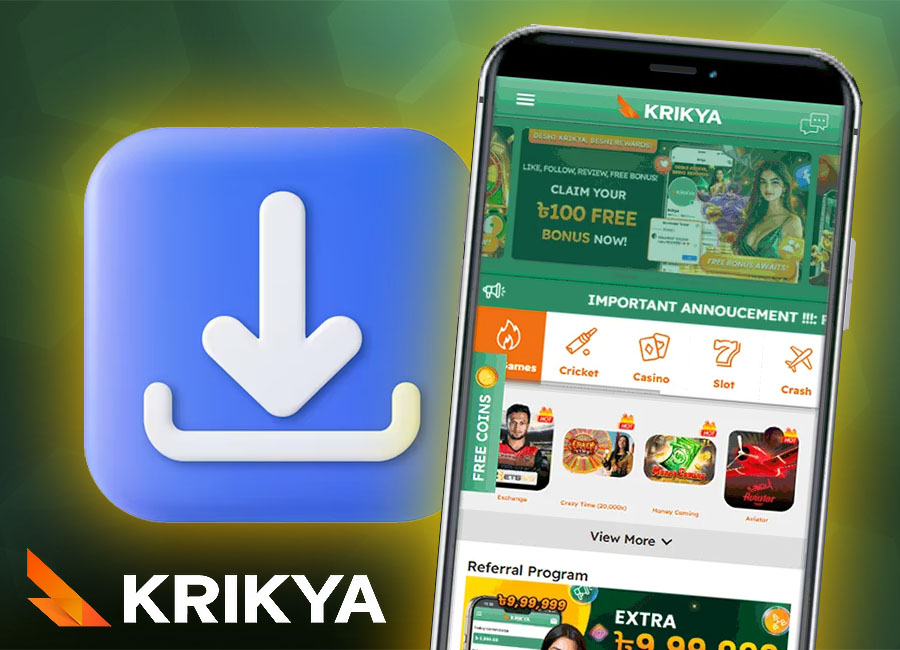 Download the Krikya Casino App for Android or iOS Slide 1